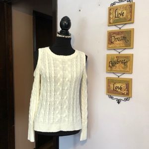 Cold shoulder sweater